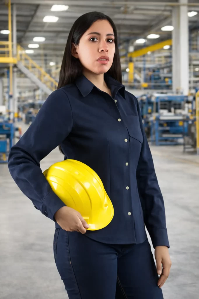 Women’s Denim Work Blouse - Imagen 2