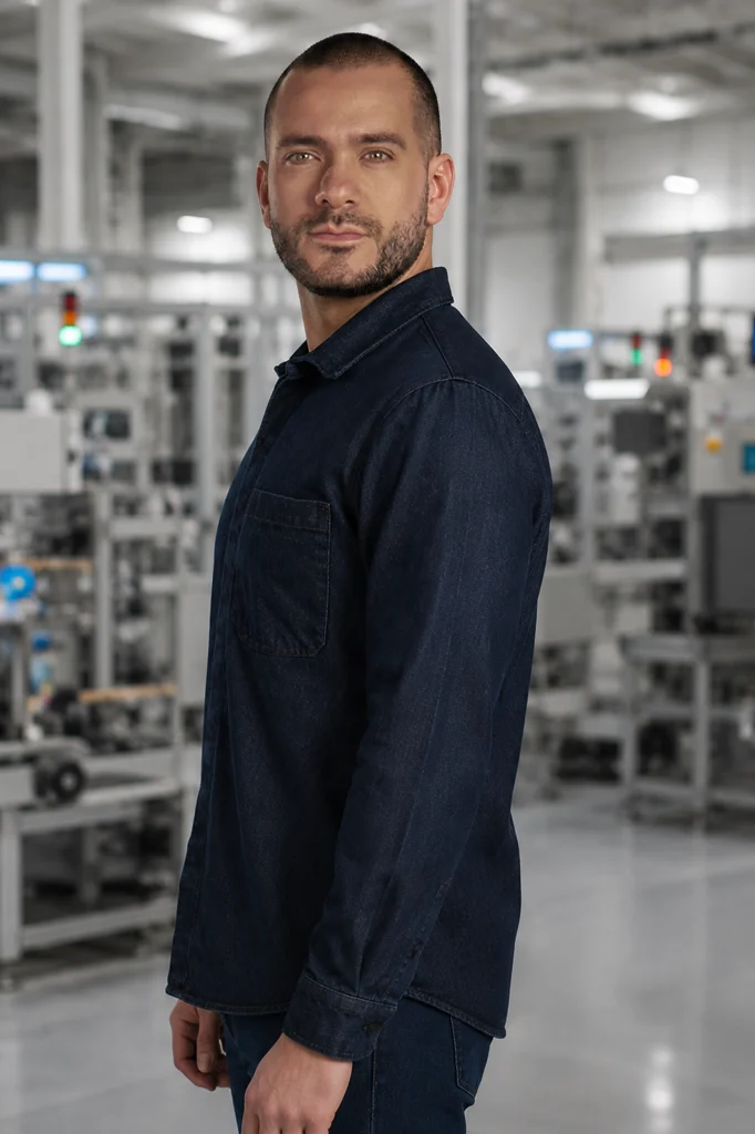 Men’s Denim Work Overshirt - Imagen 3