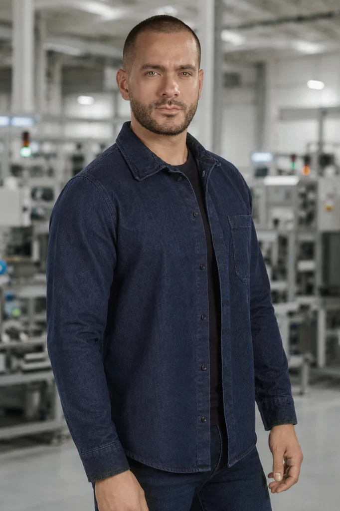 Men’s Denim Work Overshirt - Imagen 4