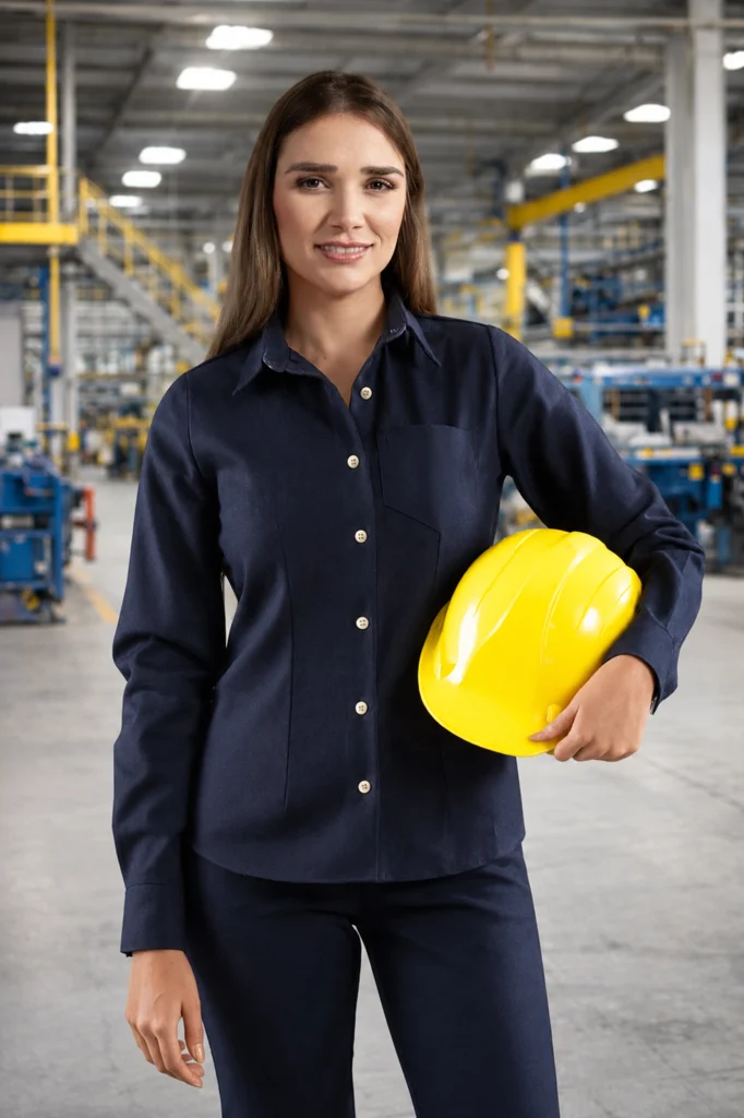 Women’s Denim Work Blouse - Imagen 2