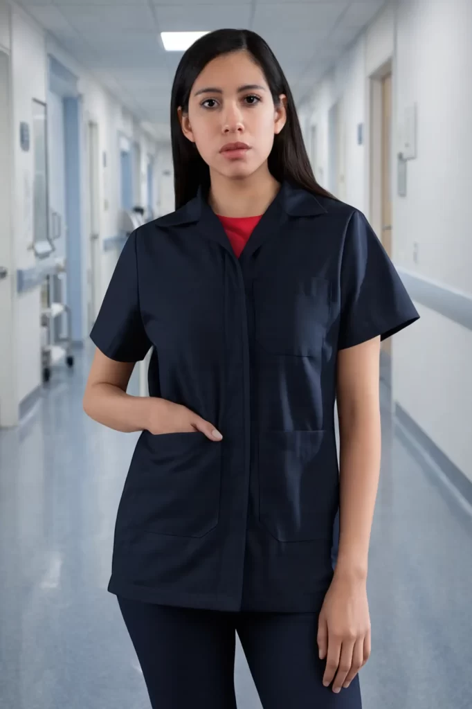 Scrub Top with Sport Collar